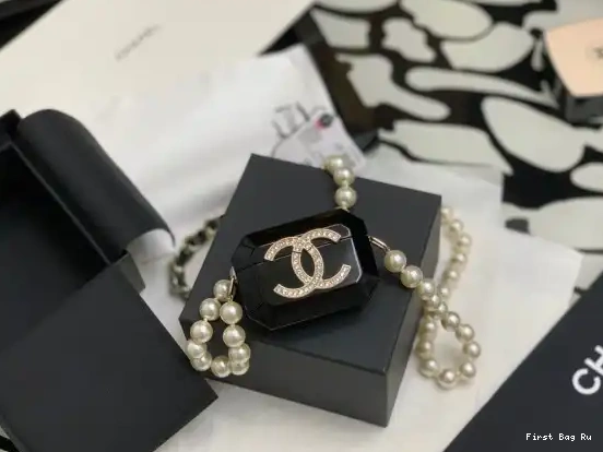 First Bag Ru CHANEL PRO AIRPODS NECKLACE CASE 0629